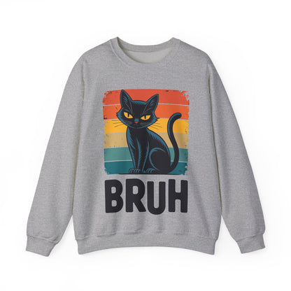 Funny Cat Bruh For Teens Boys Girls Men Women Meme Graphic Sweatshirt