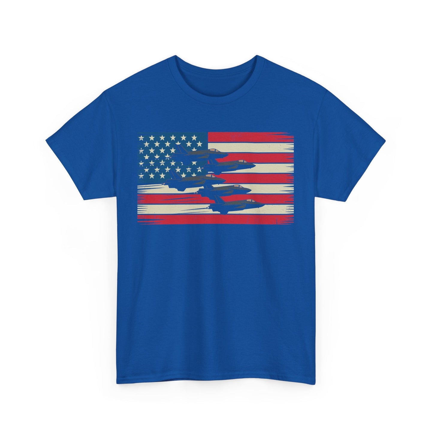 Vintage American Flag USA Fighter Jets 4th of July Patriotic T-Shirt