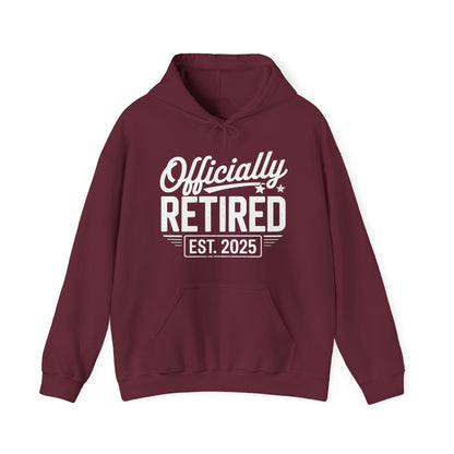 Funny Retirement 2025 Officially Retired 2025 Vintage Humor Hoodie