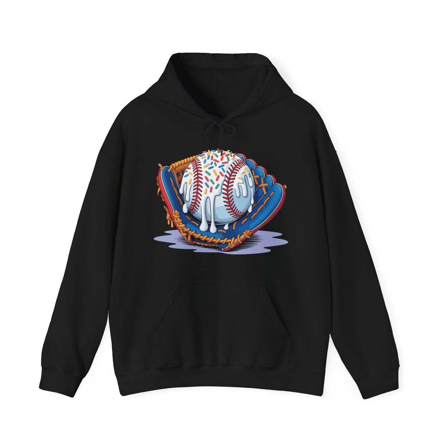 Baseball Drip Ice Cream Sprinkles Baseball Glove Hoodie