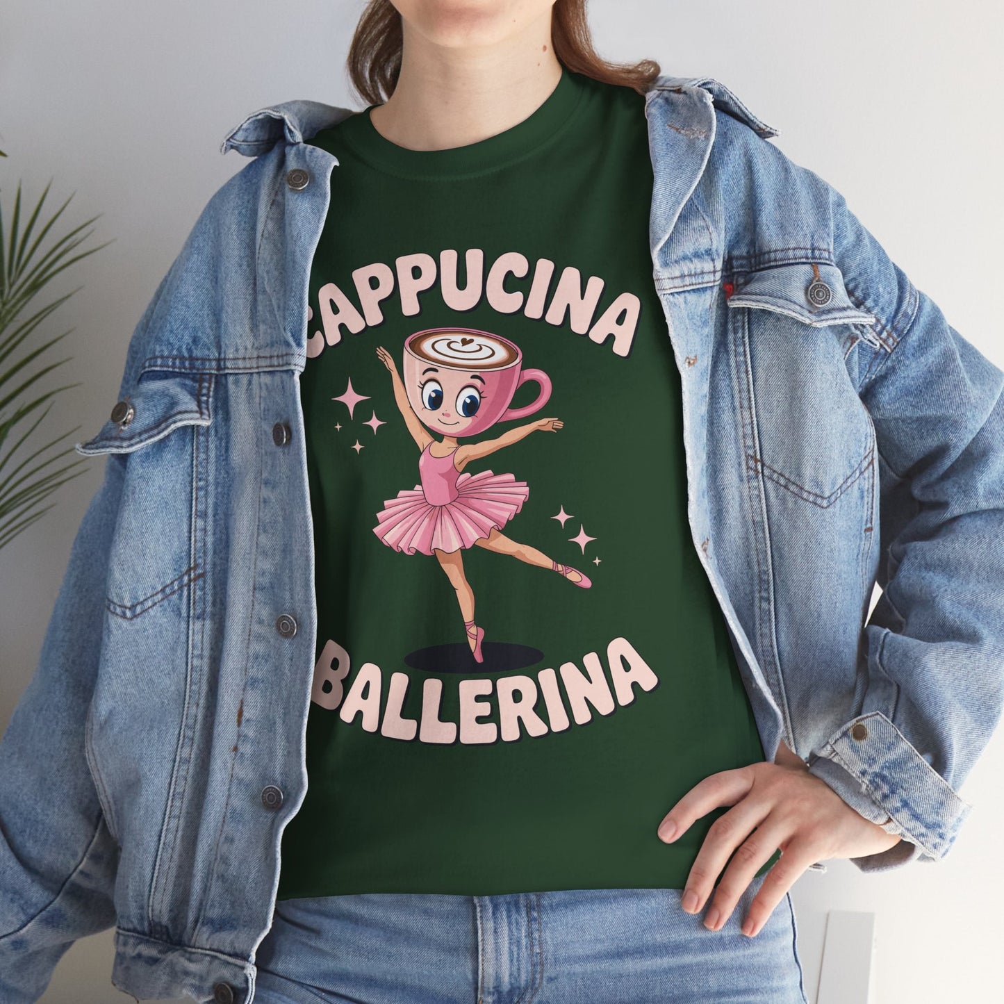 Funny Ballerina Cappuccina Coffee Dance Lovers Italian Meme T-Shirt