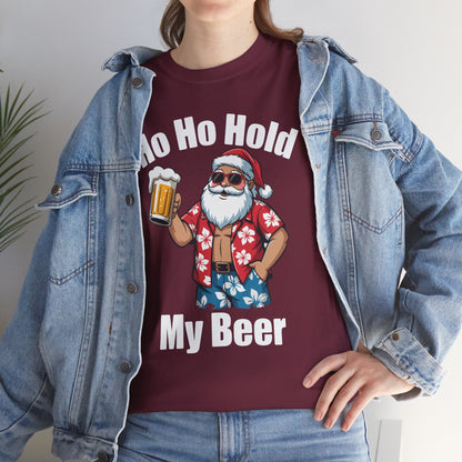 Funny Santa With Sunglasses And Beer Christmas in July T-Shirt