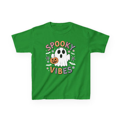Spooky Vibes Ghost Retro Groovy Halloween Kids T-Shirt