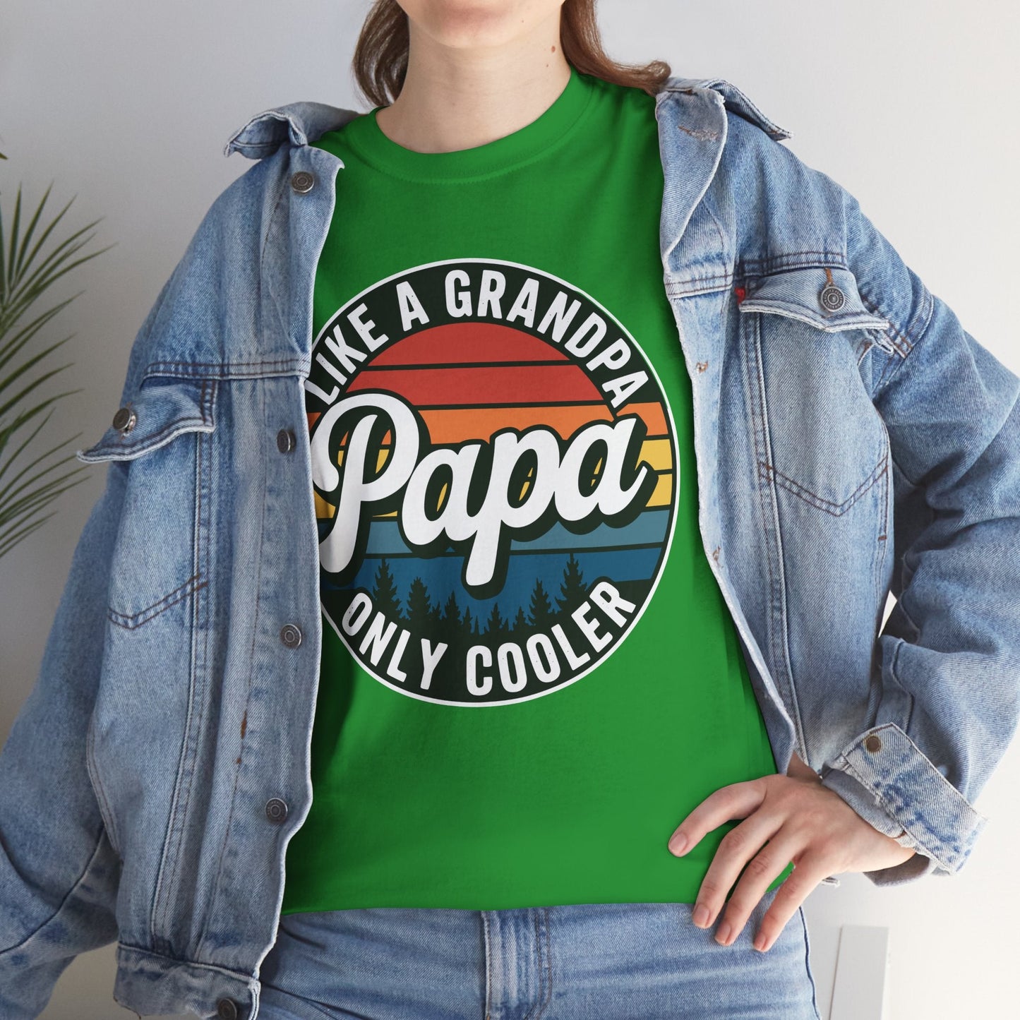 PAPA like a Grandpa ONLY COOLER Funny Dad Papa Definition T-Shirt