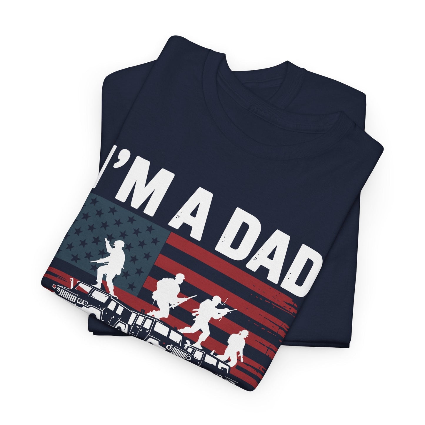 I'm A Dad Papa And Veteran Funny Retro Dad Papa Grandpa T-Shirt