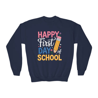 Happy First Day of School Pencil Teacher Cute Back to School Sweatshirt