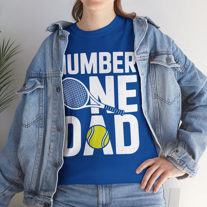 Tennis Dad Number One Daddy with Tennis Sayings Fathers Day T-Shirt