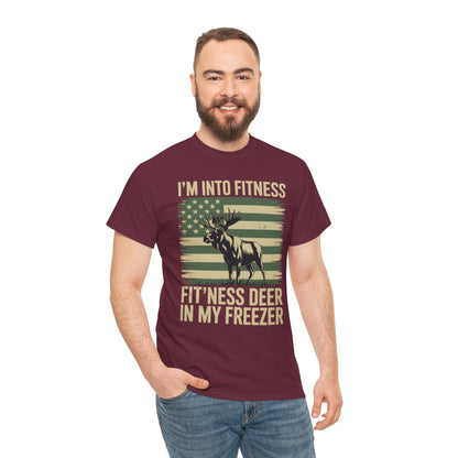 Hunting Im Into Fitness Fit Ness Deer Freezer Men Women T-Shirt