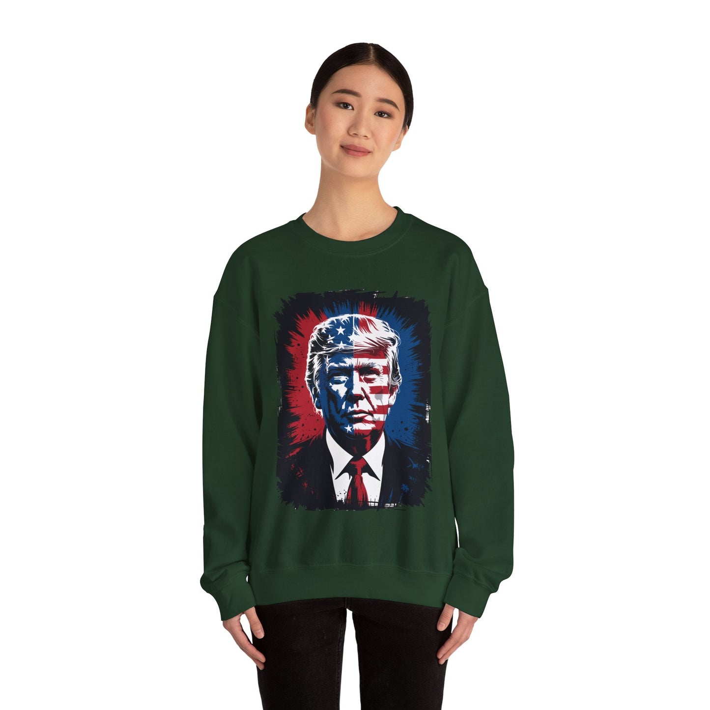 President Trump Portrait 4th July Sweatshirt
