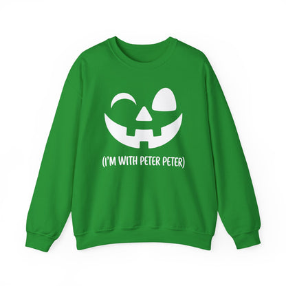 Im With Peter Couple Halloween Adult Eater Pumpkin Sweatshirt