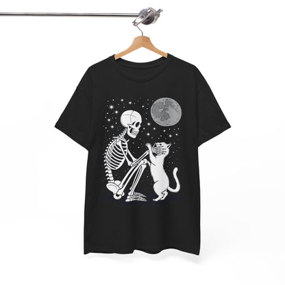 Skeleton Cat Skull Kitty Cute Goth Halloween Men Women T-Shirt