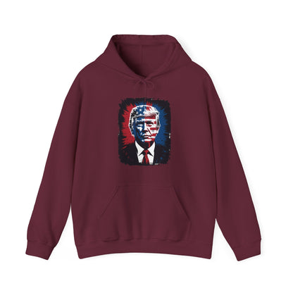 President Trump Portrait 4th July Hoodie