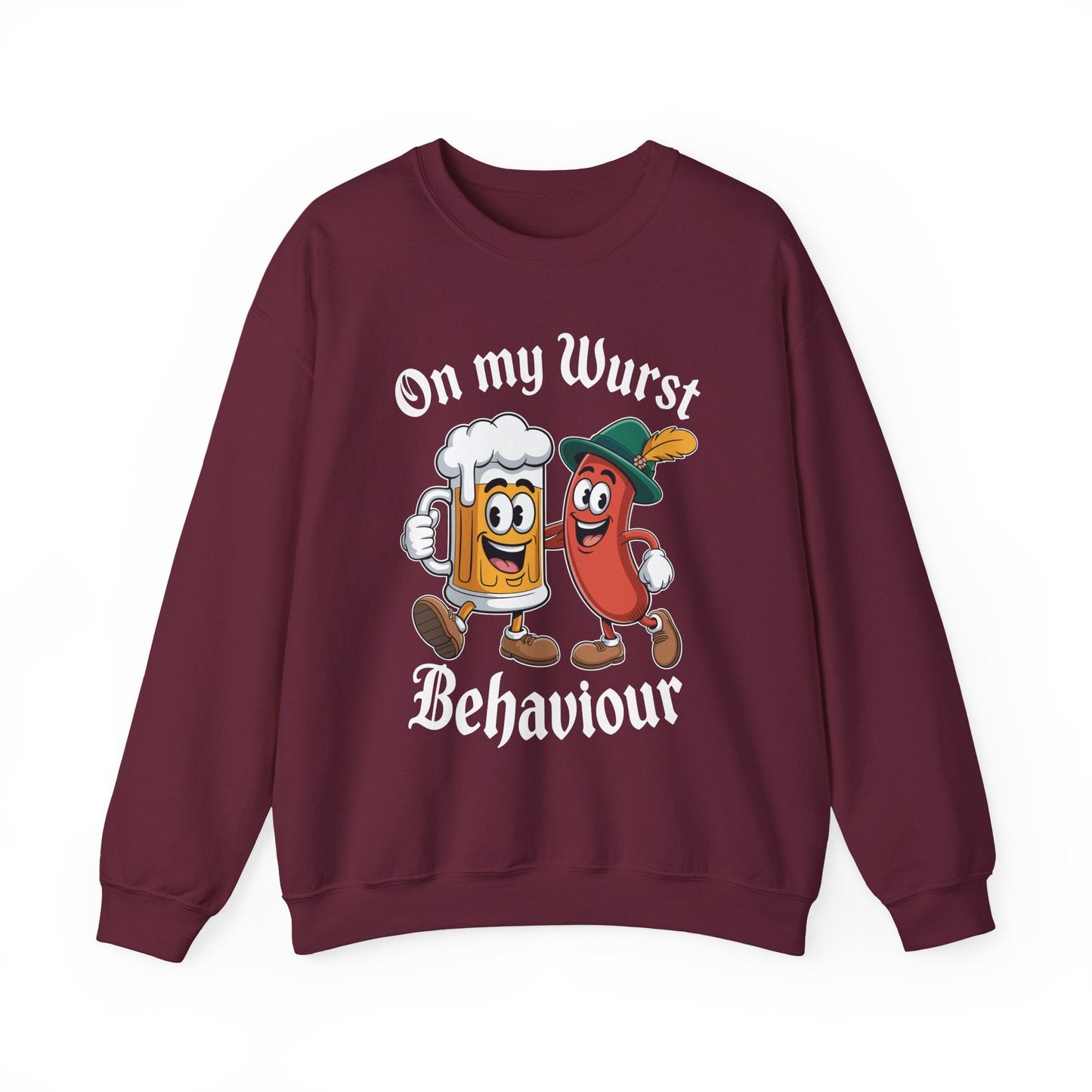 Oktoberfest On My Wurst Behaviour German Beer Sausage Adults Sweatshirt