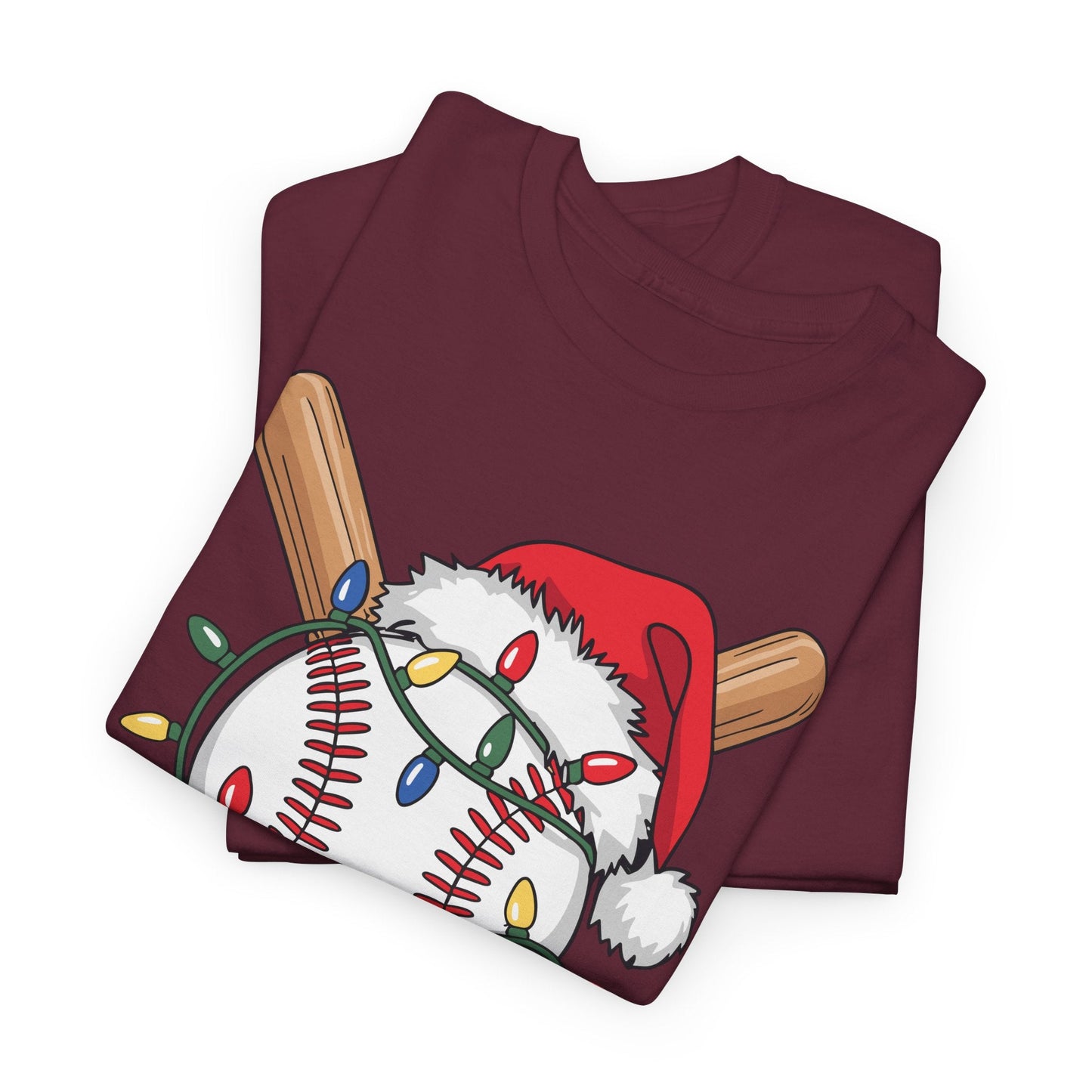 Santa Sports Design For Men Boys Christmas Baseball Player T-Shirt