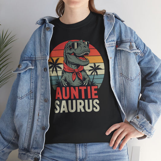 Auntiesaurus T Rex Dinosaur Auntie Saurus Family Matching T-Shirt