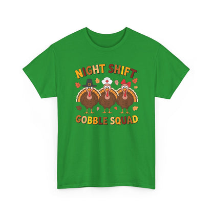 Night Shift Gobble Squad Night Worker Staff Thanksgiving T-Shirt