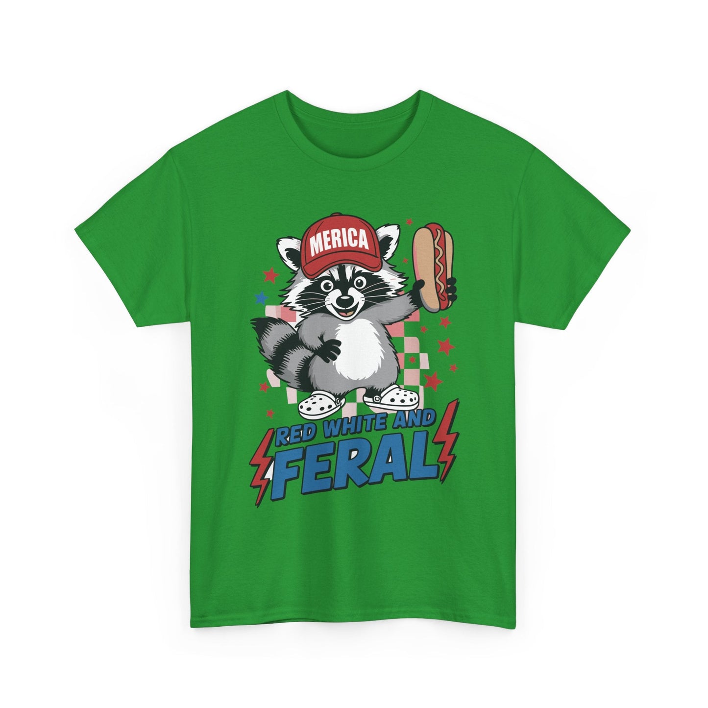 Red White And Feral Raccoon 4th of July Saying Meme T-Shirt
