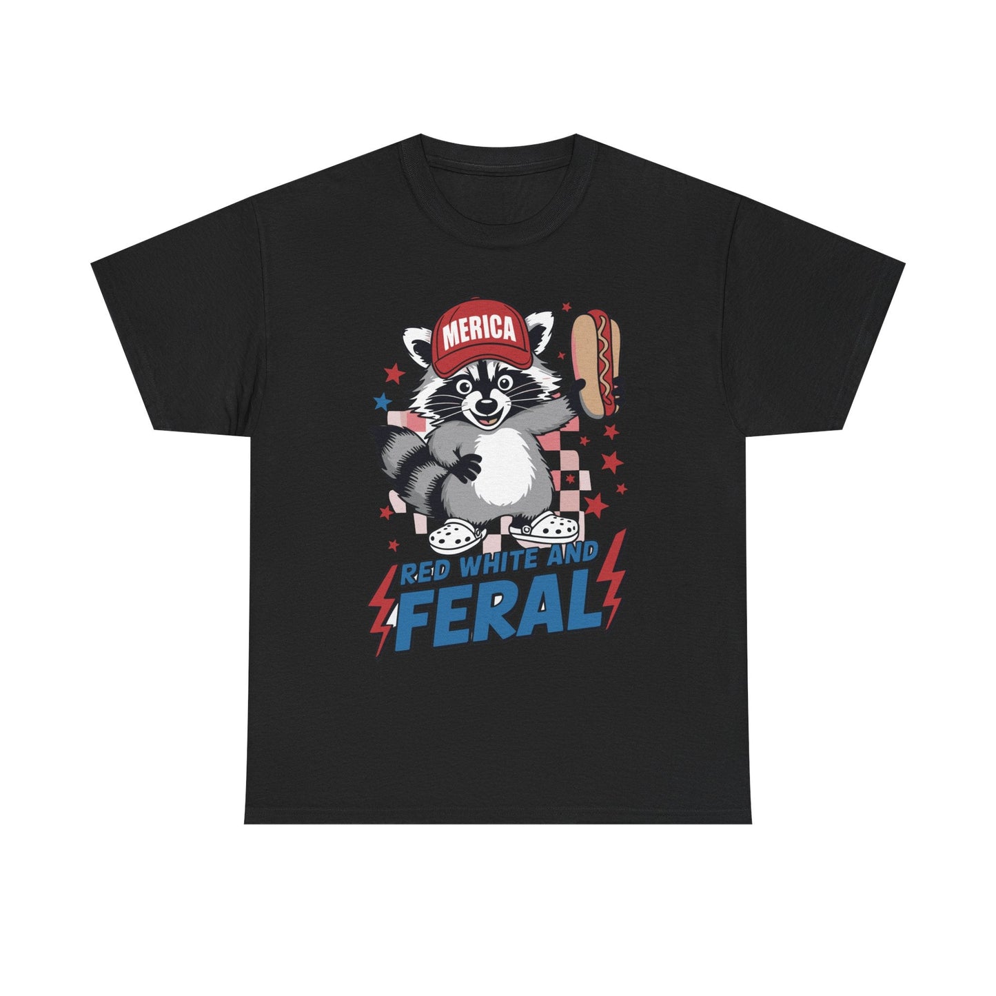 Red White And Feral Raccoon 4th of July Saying Meme T-Shirt