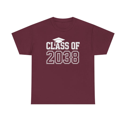 Class of 2038 Grow With Me Funny Kindergarten Back To School T-Shirt