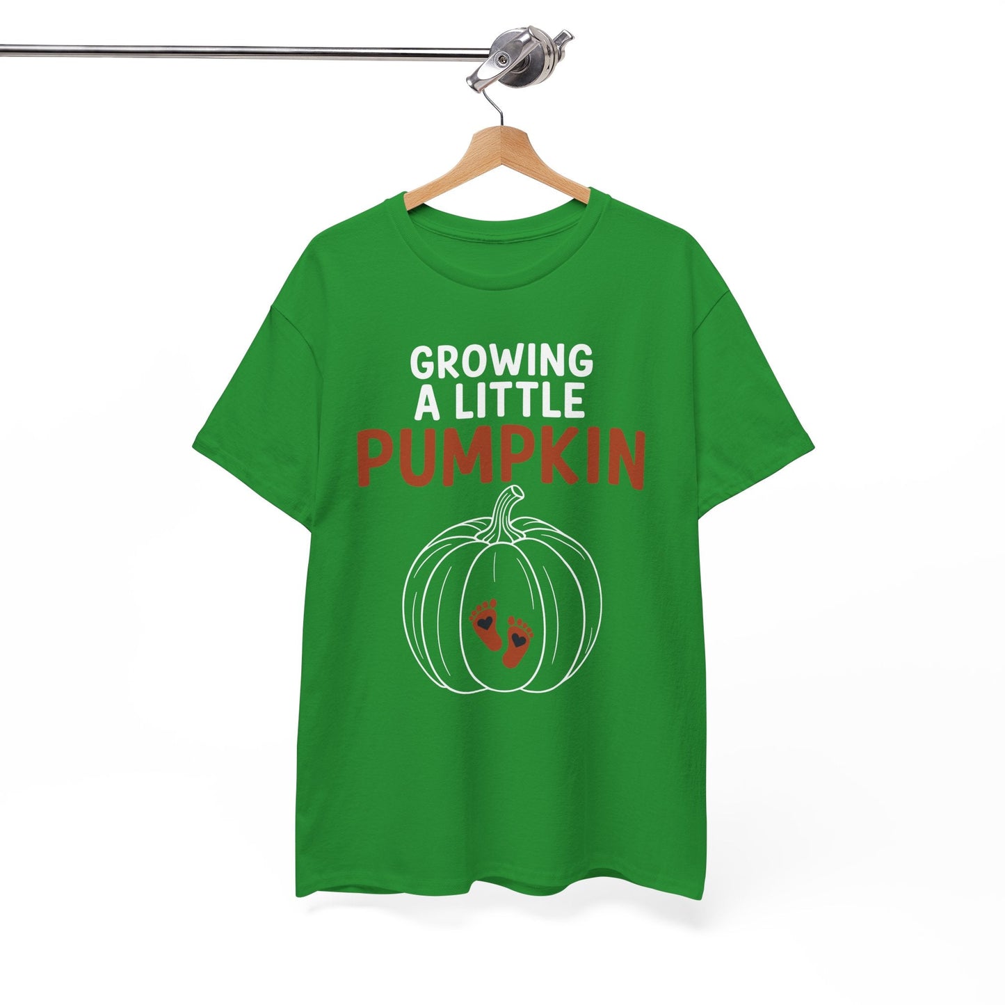 Growing A Little Pumpkin Fall Thanksgiving Baby Bump Wife T-Shirt