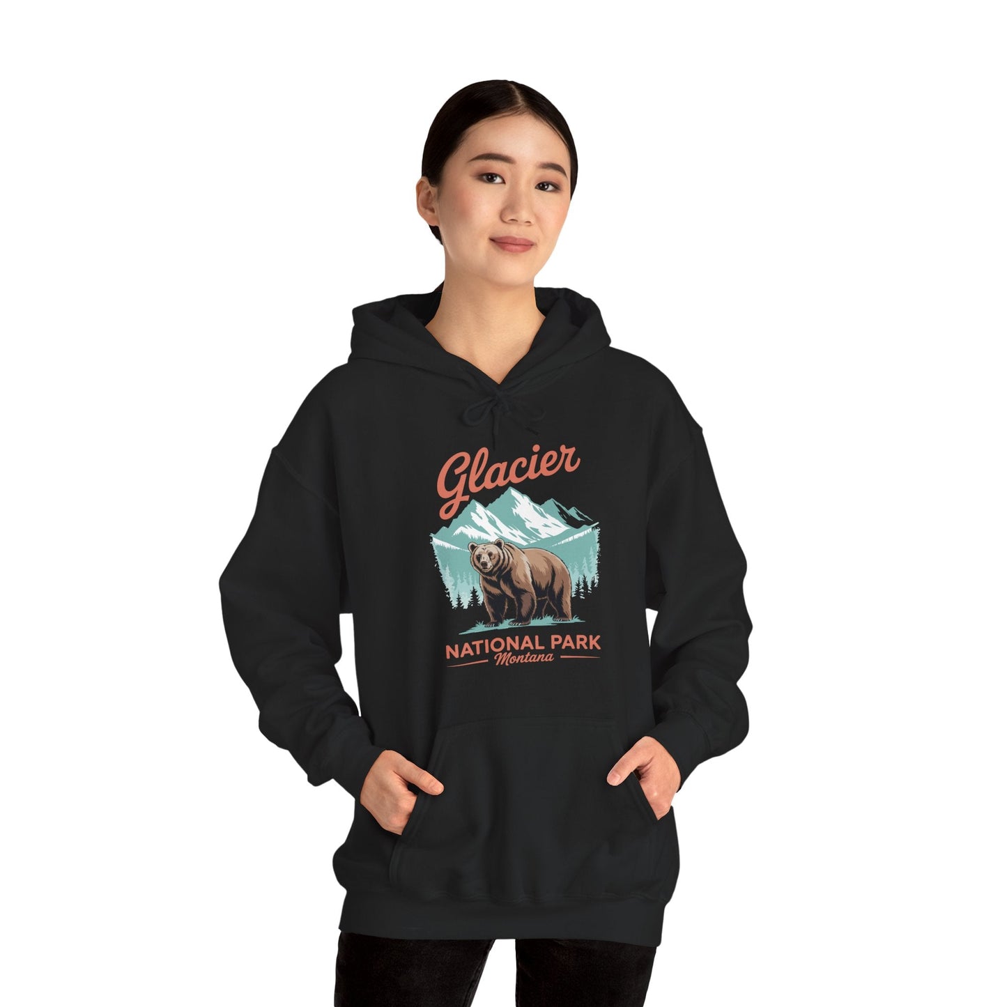 Glacier National Park retro Hoodie
