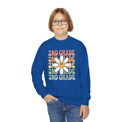 Groovy 2nd Grade Back To School First Day of Second Grade Sweatshirt