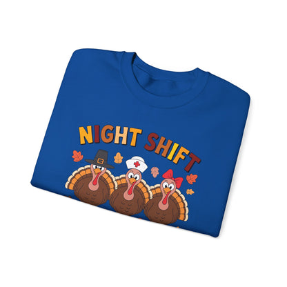 Night Shift Gobble Squad Night Worker Staff Thanksgiving Sweatshirt