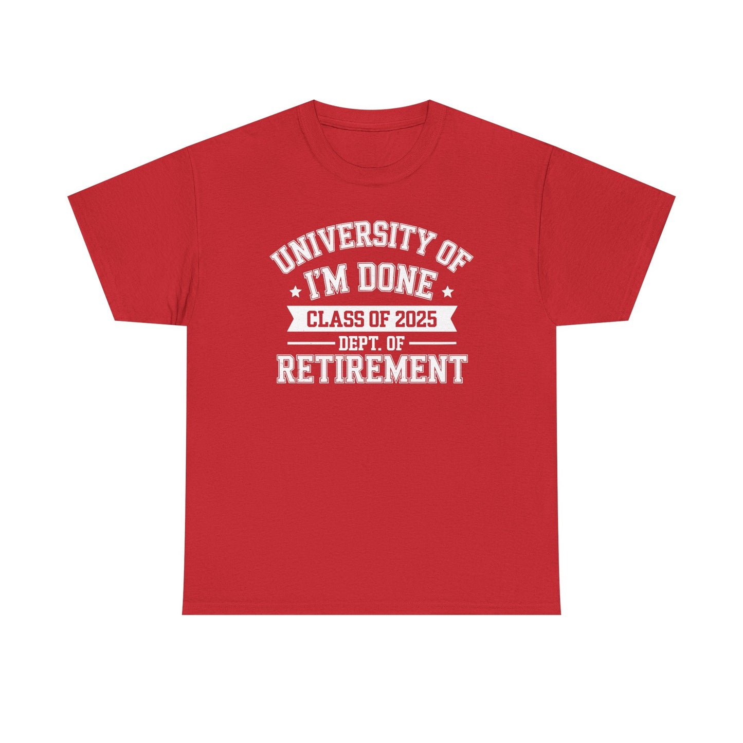 Funny University Of I'm Done Class Of 2025 Teacher Retirement T-Shirt
