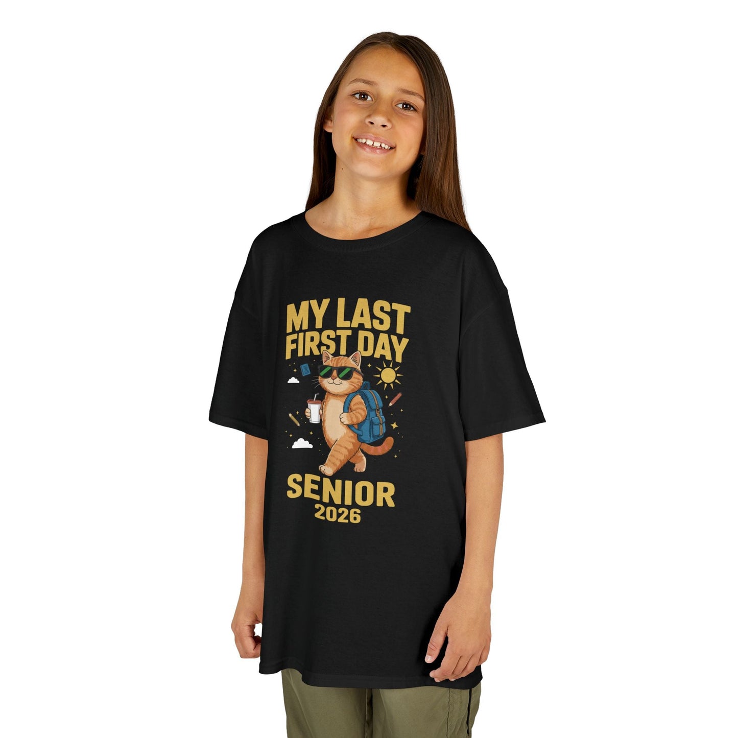 My Last First Day Senior 2026 Cat Back to School Cool Class T-Shirt