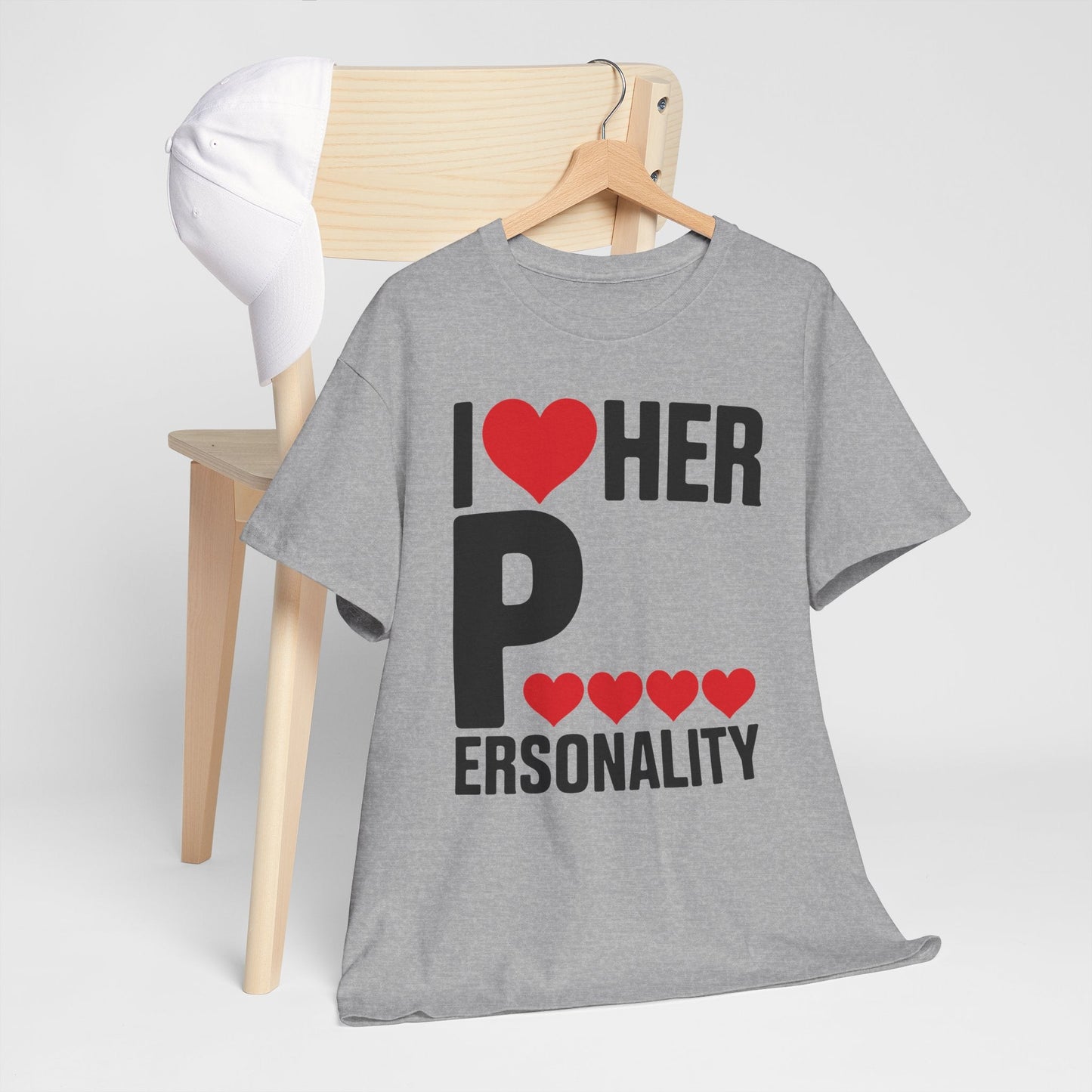 Funny Valentine's Day Couple Matching I Love Her Personality T-Shirt