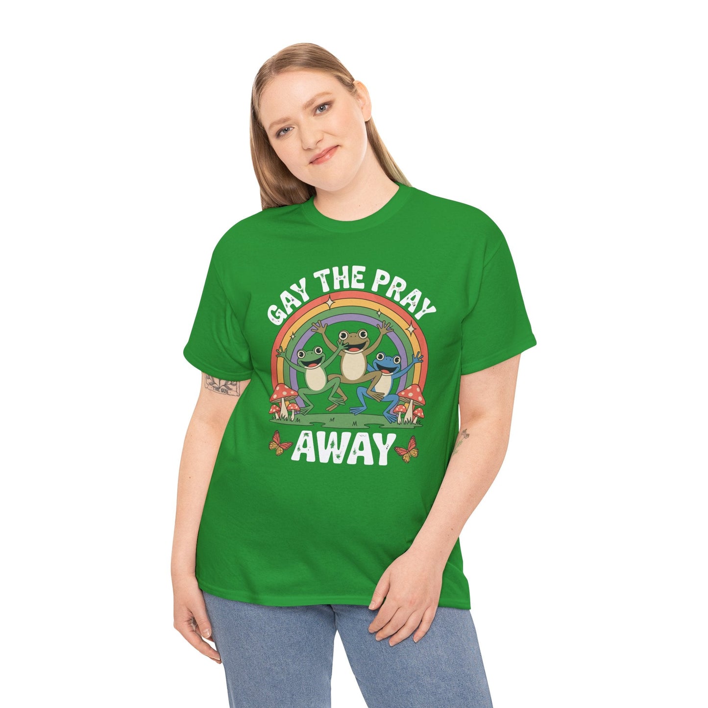 Gay The Pray Away Rainbow LGBT Pride Funny Meme Frogs T-Shirt