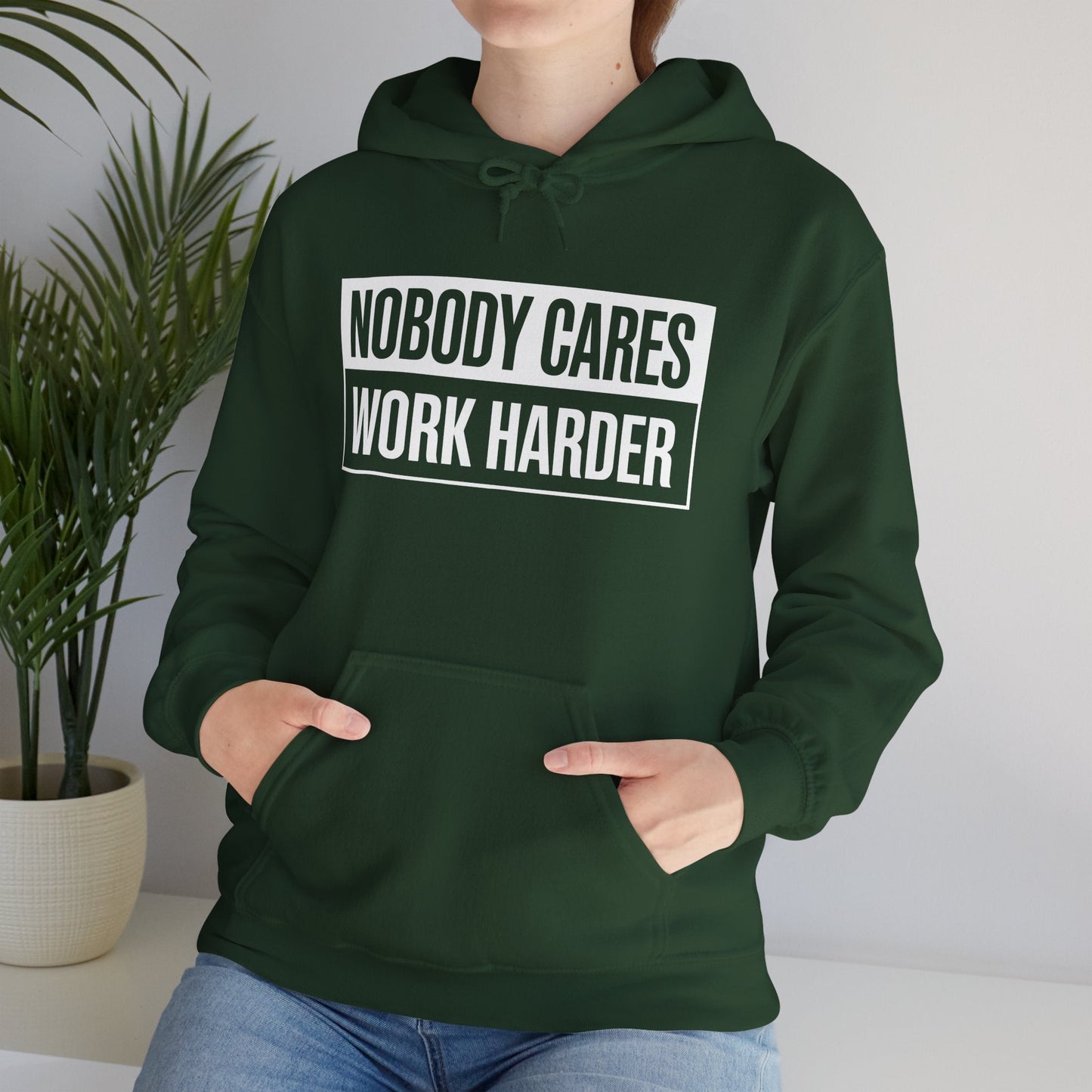 Nobody Cares Work Harder Fitness Workout Gym Gift Hoodie