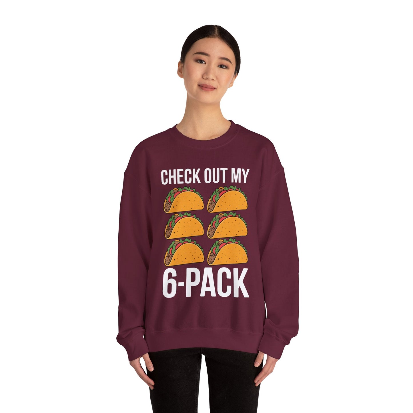 6 Pack Fitness Taco Funny Mexican Gym Top for Taco Lovers Sweatshirt