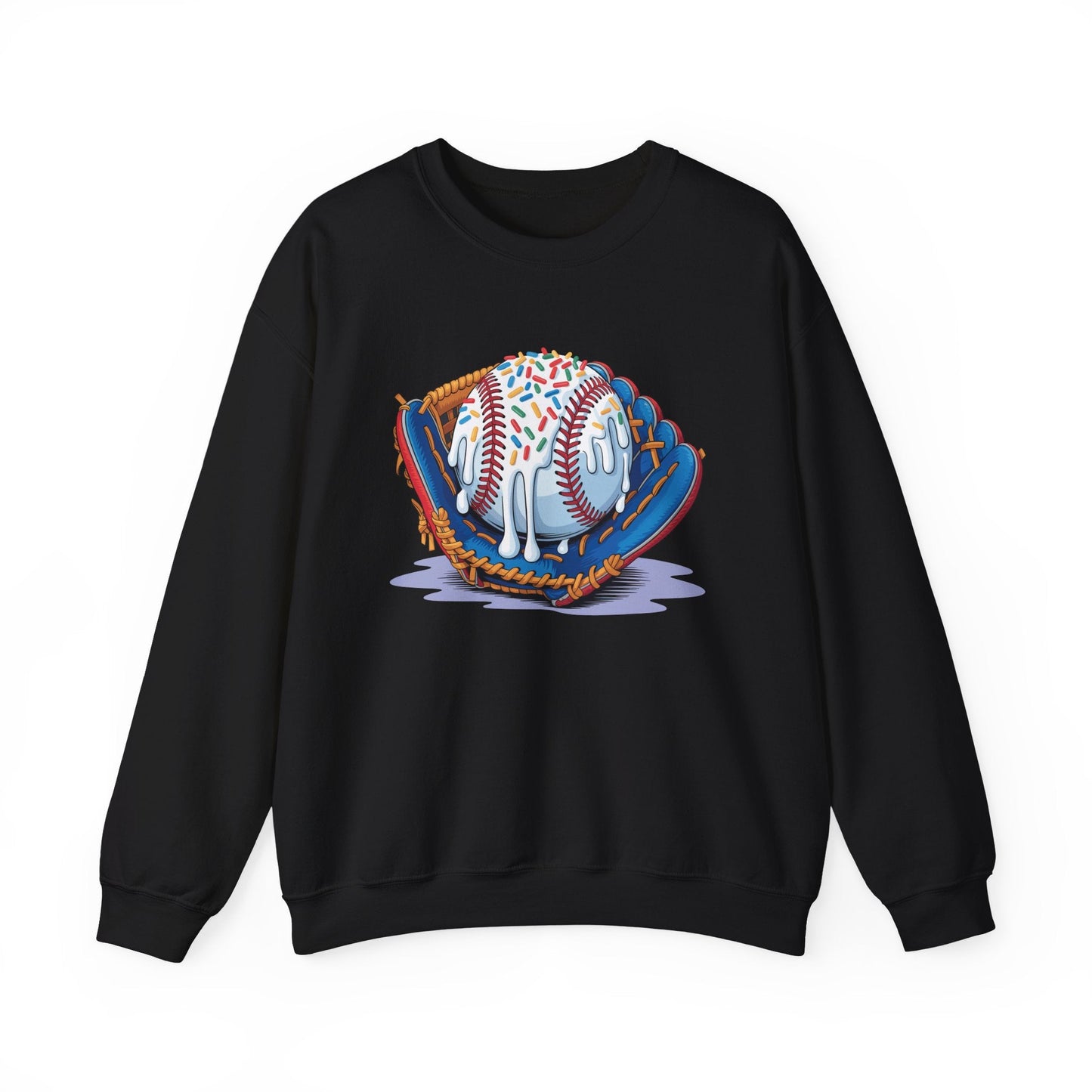 Baseball Drip Ice Cream Sprinkles Baseball Glove Sweatshirt