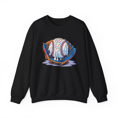 Baseball Drip Ice Cream Sprinkles Baseball Glove Sweatshirt