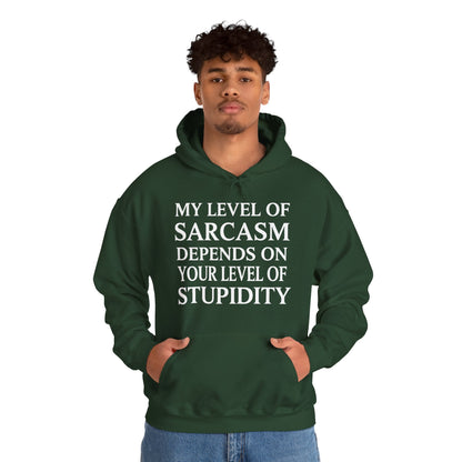 Funny Sarcastic Humor My Level of Sarcasm Sarcastic Quote Hoodie