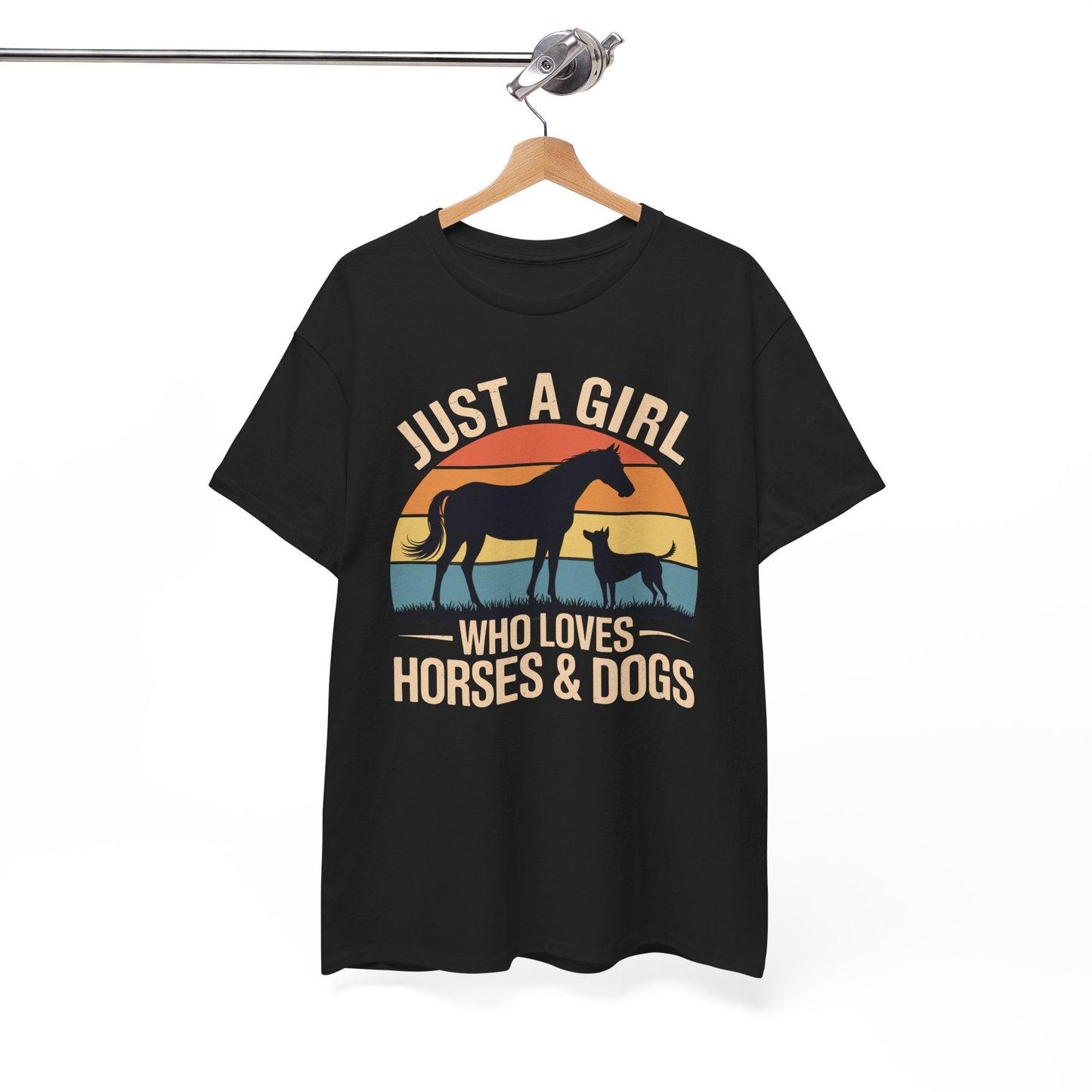 Just A Girl Who Loves Horses and Dogs Women Girls T-Shirt