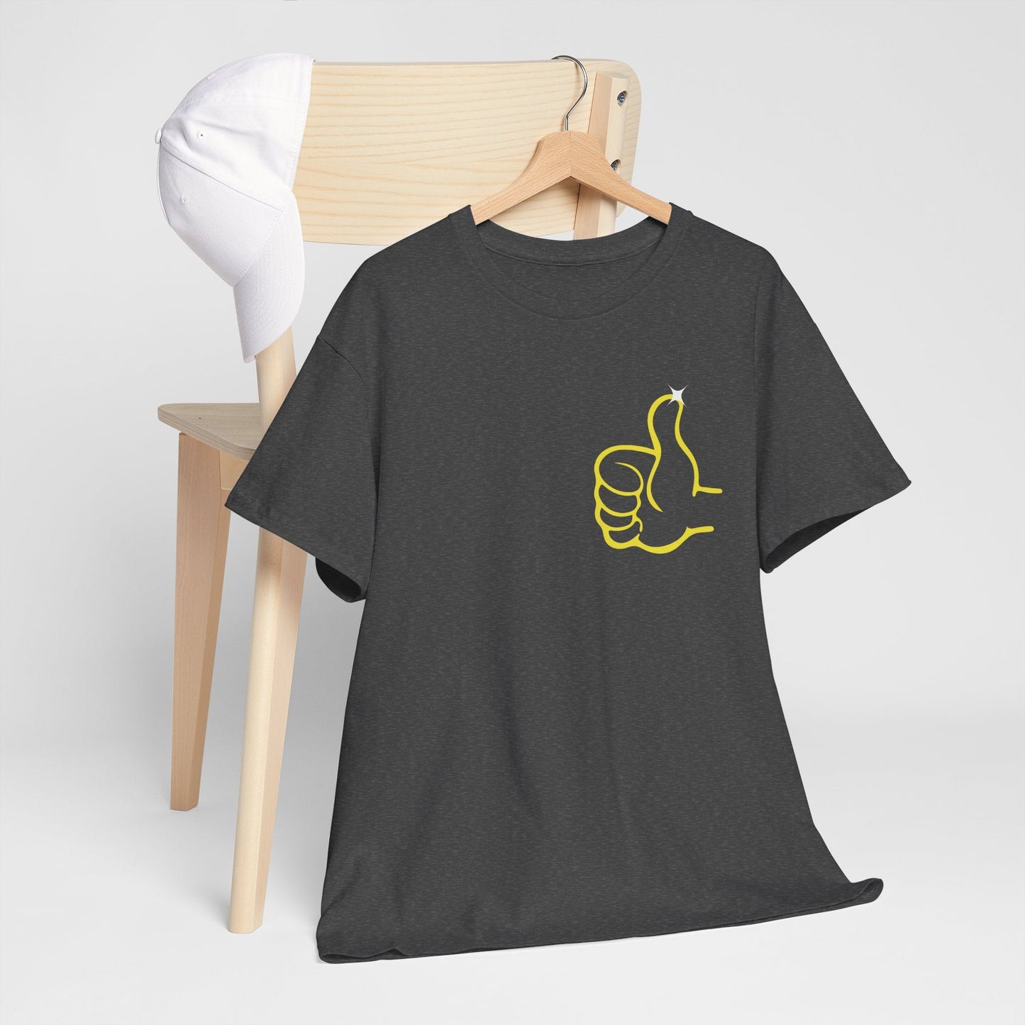Funny Thumbs Up Emoji Graphic T-Shirt Positive Vibes Unisex Tee for Men and Women
