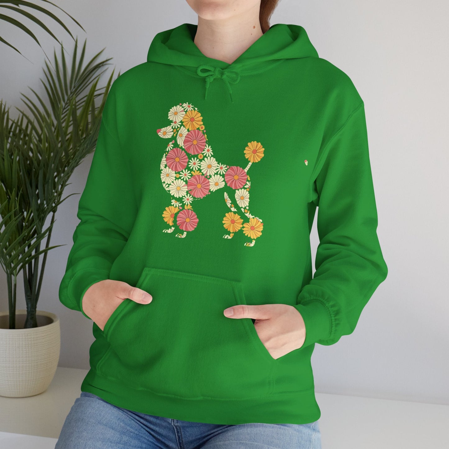 Funny Floral FLower Poodle Mom Grandma Womens Mothers Day Hoodie