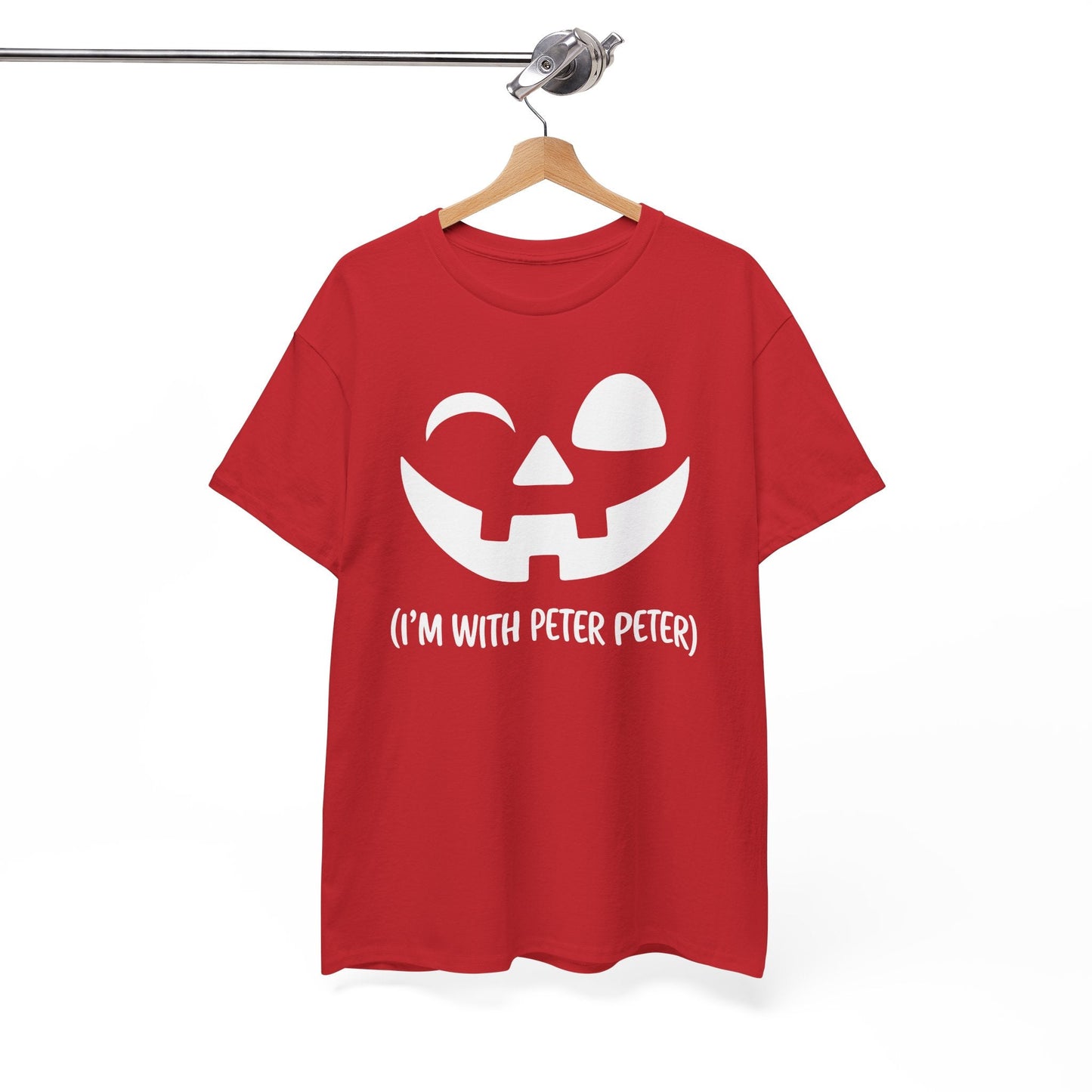 Im With Peter Couple Halloween Adult Eater Pumpkin T-Shirt