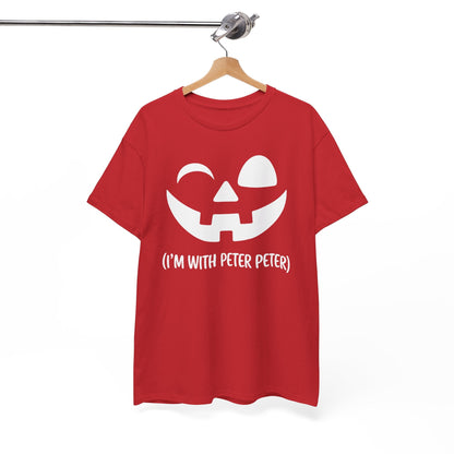 Im With Peter Couple Halloween Adult Eater Pumpkin T-Shirt