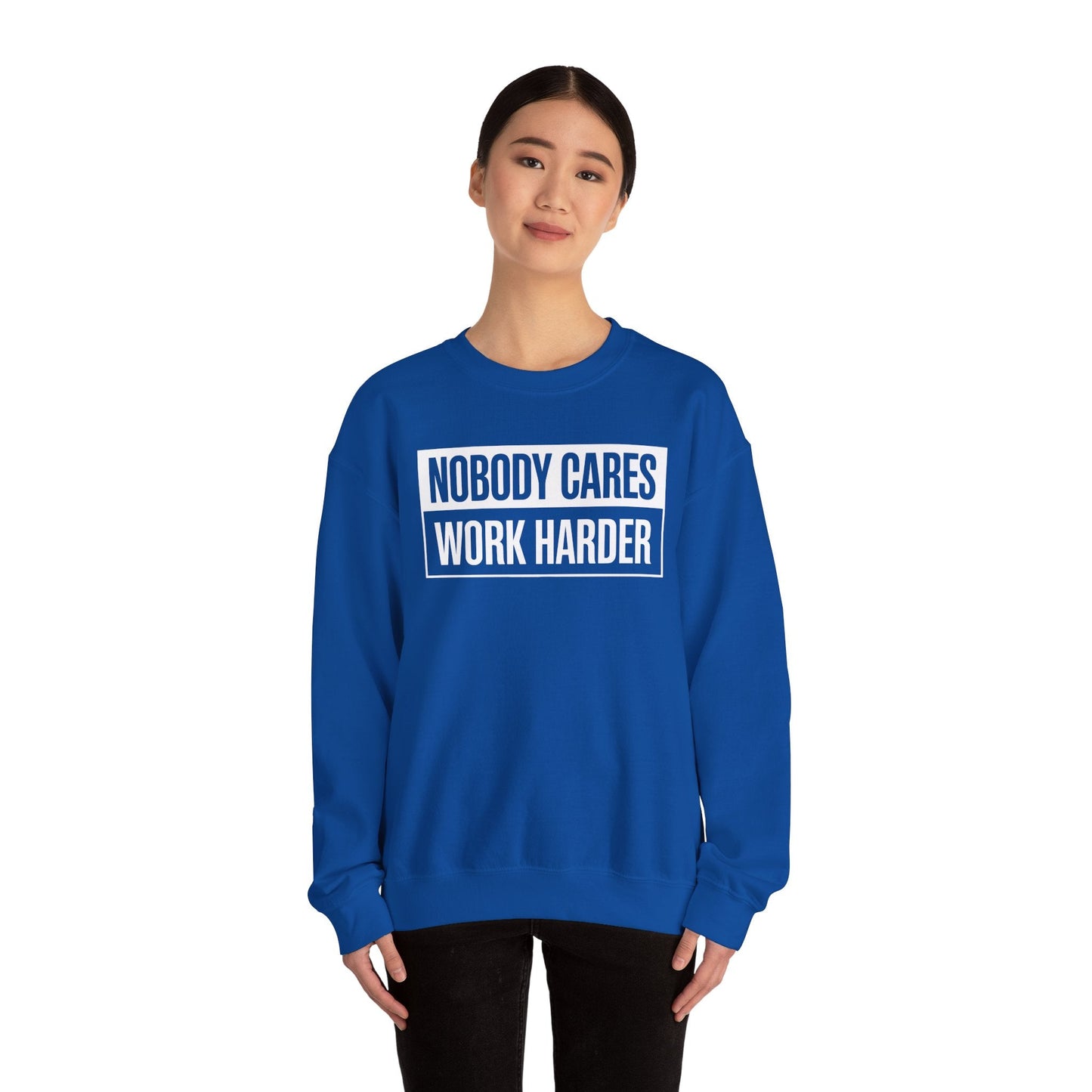 Nobody Cares Work Harder Fitness Workout Gym Gift Sweatshirt