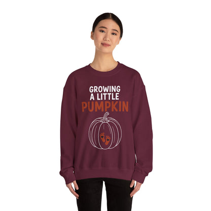 Growing A Little Pumpkin Fall Thanksgiving Baby Bump Wife Sweatshirt