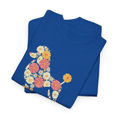 Funny Floral Flower Poodle Mom Grandma Womens Mothers Day T-Shirt