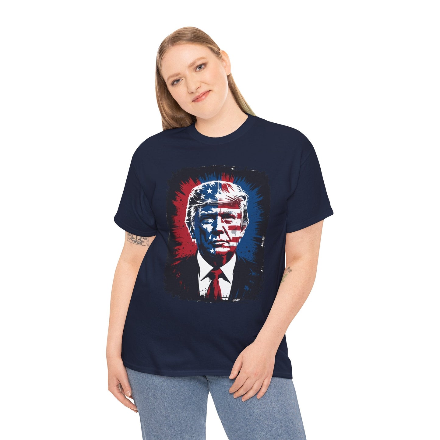 President Trump Portrait 4th July T-Shirt