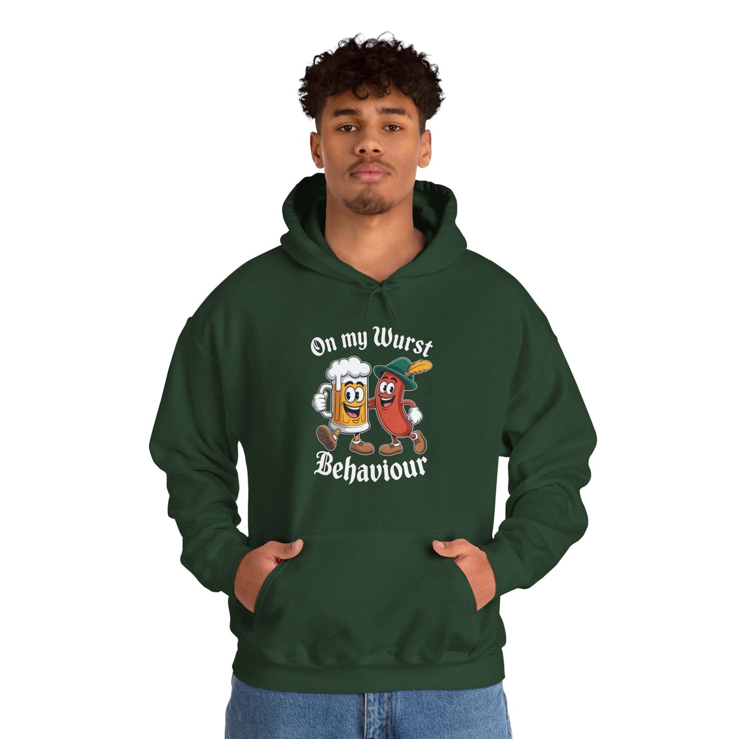 Oktoberfest On My Wurst Behaviour German Beer Sausage Adults Hoodie