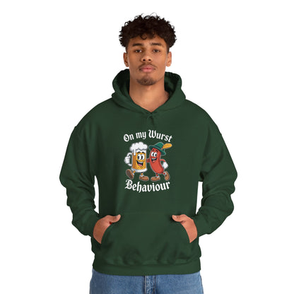 Oktoberfest On My Wurst Behaviour German Beer Sausage Adults Hoodie