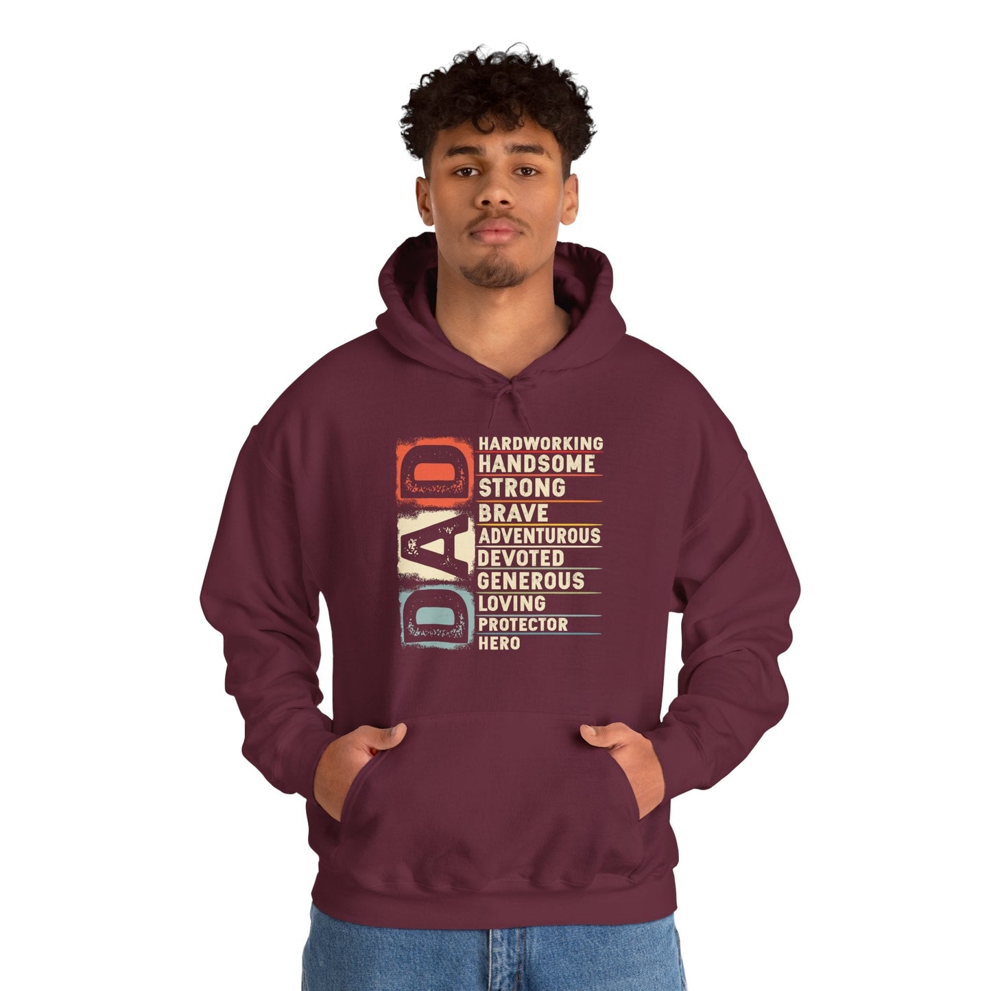 Vintage Funny Definition of Dad Retro Meme Joke Father's Day Hoodie