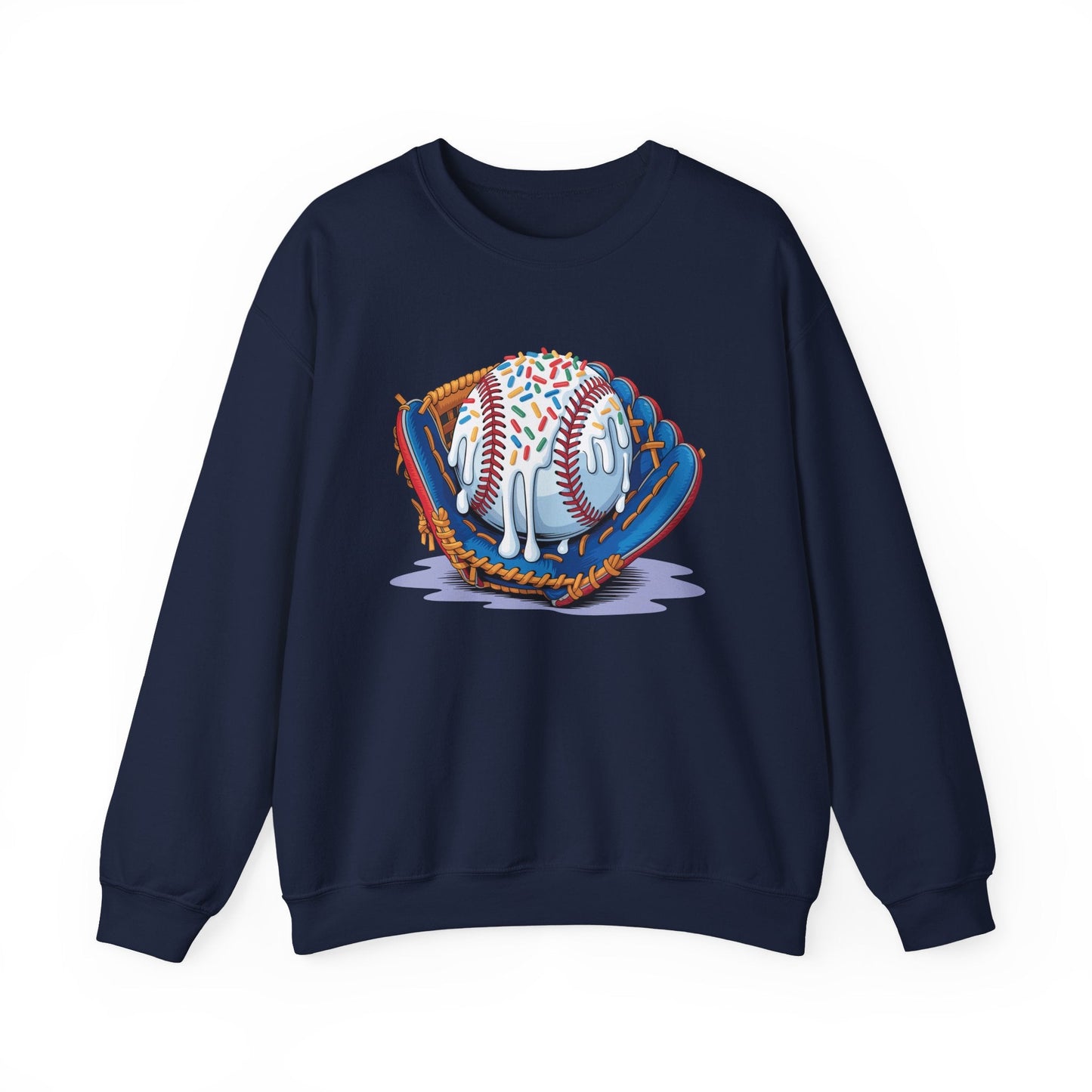 Baseball Drip Ice Cream Sprinkles Baseball Glove Sweatshirt