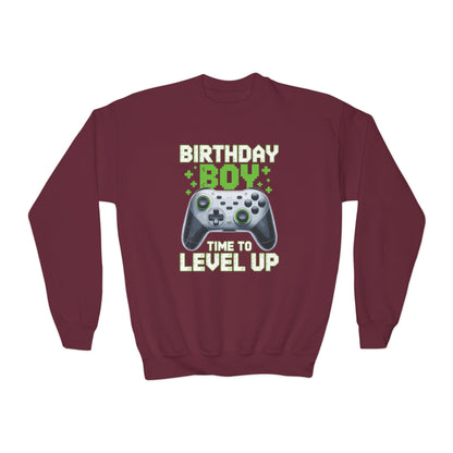 Level Up Birthday Boy Video Game Sweatshirt